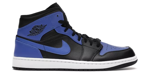 Jordan 1 Mid Hyper Royal Tumbled Leather