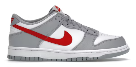 Nike Dunk Low White Grey Red (GS)