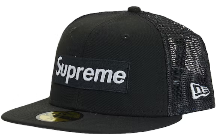 Supreme Box Logo Mesh Back New Era Black Hat