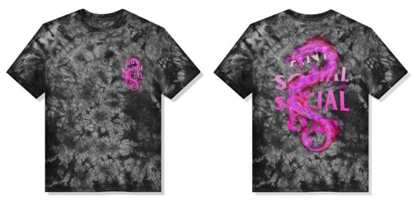 Anti Social Summer In Minsk Black Tie Dye Tee