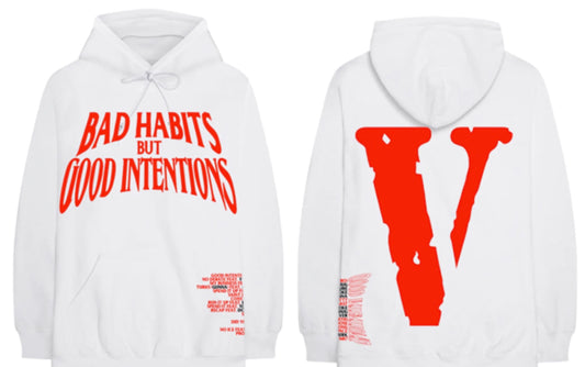 Vlone x NAV Bad Habits Hoodie White