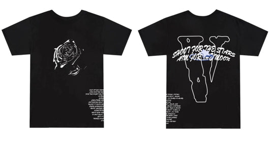 Vlone Pop Smoke x Tracklist Tee Black