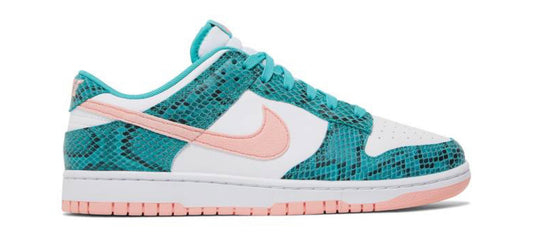 Nike Dunk Low Snakeskin Washed Teal Bleached Coral