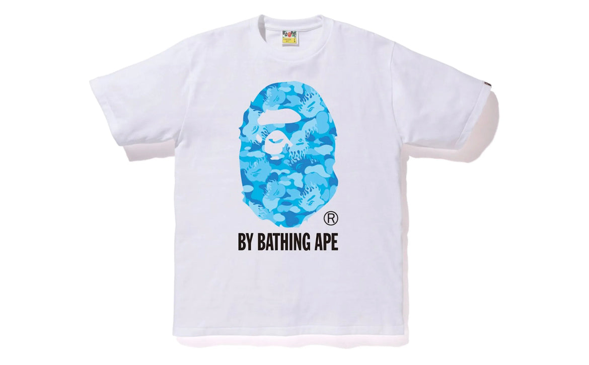 BAPE Fire Camo By Bathing Tee White/Blue