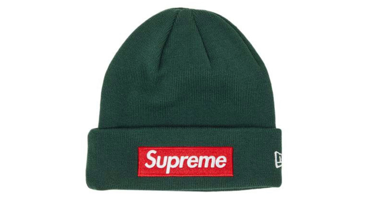 Supreme New Era Box Logo Beanie (FW22) Dark Pine