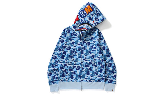 BAPE ABC Camo Shark Full Zip Hoodie Blue