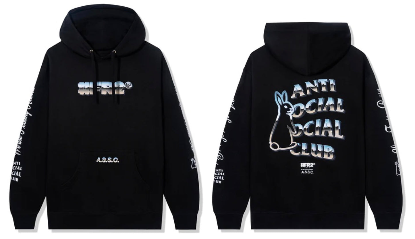 Anti Social Social Club x FR2 Magnetism Black Hoodie